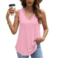 thumbnail image 1 of Uaswgudfs Women's Sleeveless V-Neck Tank Top with Delicate Lace Trim - Lightweight Soft Fabric for Casual Summer Layering or Everyday Effortless Style, 1 of 5