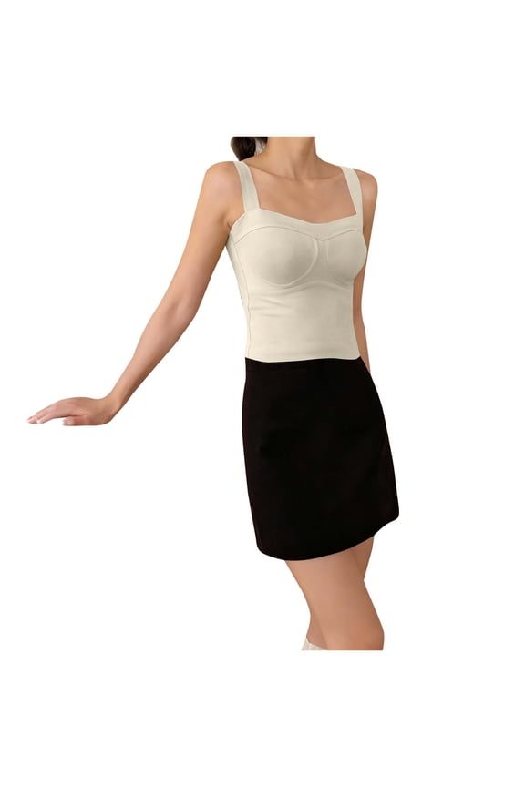 Women's Sleeveless Wireless Bra Camisole Thermal Underwear Winter Warm Bodycon Top Plus Size