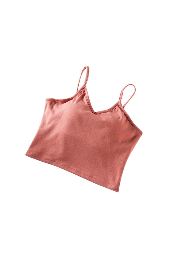 Women's Soft Sleepwear Camisole - Spaghetti Strap Slip Pajama Top with Built-in Bra 2025