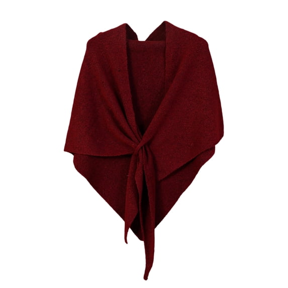 Uaswgudfs Women's Solid Color Wrap Shawl, Versatile Open Front Poncho Cape with Tie Closure, Stylish Flock Shawl for Casual, Evening & Travel Outfits