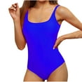 thumbnail image 1 of Uaswgudfs Women's Square-Neck Swimsuit Set with UPF 50+ Protection, High-Waist Bottoms, and Retro Bathing Suits Blue M, 1 of 2