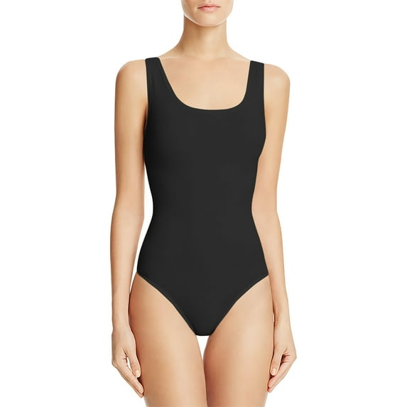 Uaswgudfs Women's Square Neckline One-Piece Swimsuit with Sleeveless Design and Streamlined Fit for Comfortable Aquatic Wear Black XL