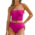 thumbnail image 1 of Uaswgudfs Women's Strapless One-Piece Swimsuit with High-Waisted Bottom for a Sleek and Sophisticated Beach Look Hot Pink M, 1 of 6