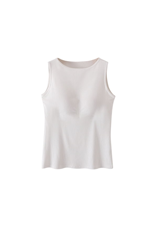 Women's Summer Cotton Basic Crew Neck Sleep Tank Top | Soft Contour Pajama Tee for Ladies | Home Casual Wear Breathable Pjs