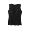 thumbnail image 1 of Uaswgudfs Women's Summer Cotton Basic Crew Neck Sleep Tank Top | Soft Contour Pajama Tee for Ladies | Home Casual Wear Breathable Pjs, 1 of 6