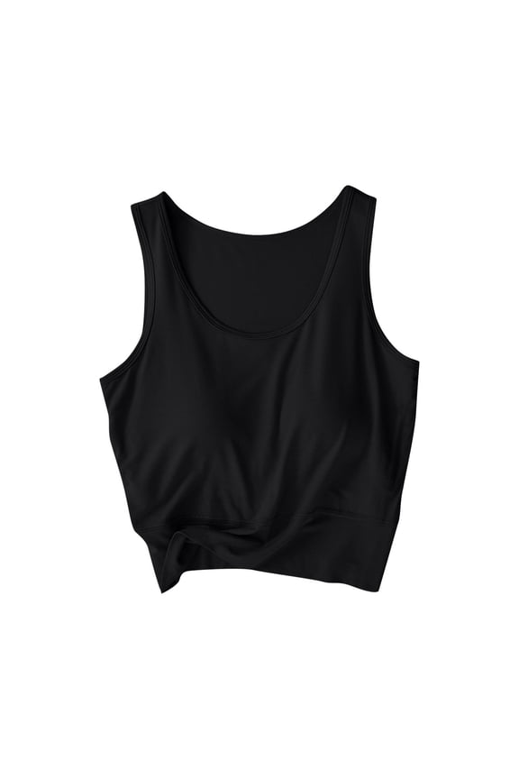 Women's Summer Scoop Neck Slim Fit Sleep Short Tank Top | Soft Contour Pajama Tee for Ladies | Breathable Cropped Pjs