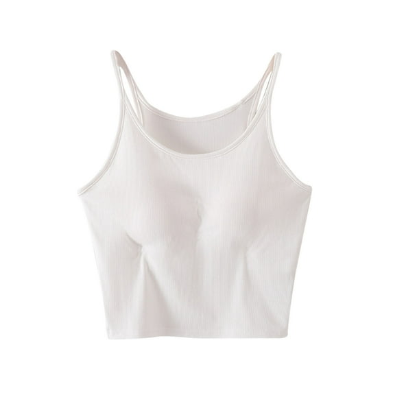 Uaswgudfs Women's Summer Scoop Neck Slim Fit Sleep Spaghetti Strap Short Tank Top | Soft Contour Pajama Tee for Ladies | Breathable Cropped Pjs