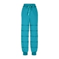 thumbnail image 1 of Uaswgudfs Women's Waist Drawstring Loose-Fitting Elastic Cuff Leg Trousers: Soft Fabric for Everyday Comfort Blue M, 1 of 3