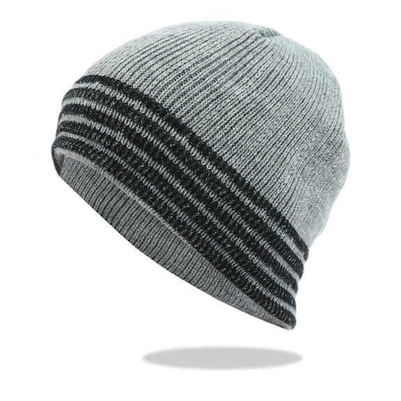 Uaswgudfs Women's Warm Knitted Beanie Hat Winter Stripe Design Stretchy Fashion Headwear for Women Girls Color Block Beanie