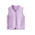 thumbnail image 1 of Uaswgudfs Women's Winter V - Neck Quilted Vest Button Front Thermal Fleece Lined Innerwear Top Warm Slim Plus, 1 of 3