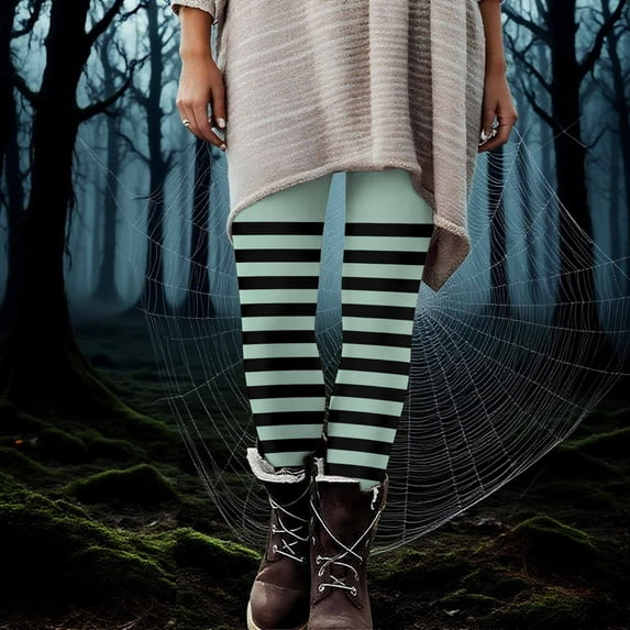 Uaswgudfs Women's Yoga Leggings with Textured Stripe Pattern, Slim Compression Fit, and Breathable Stretch Fabric for Active Comfort Sky Blue L