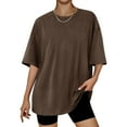 thumbnail image 1 of Uaswgudfs Womens Oversized Summer Short Sleeve Crew Neck T Shirts Business Casual Dressy Tops Beach Vacation Clothes Spring Fashion 2025, 1 of 3