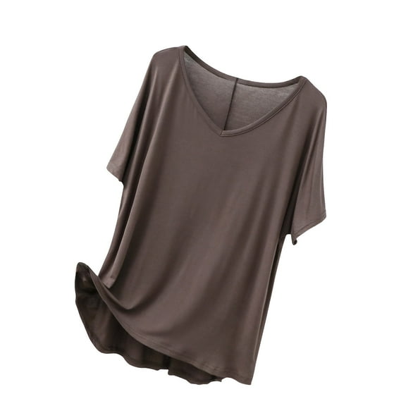 Uaswgudfs Womens Summer Basic Tops Spring Fashion Thin and light Casual Dressy V-Neck T Shirts Workout Clothes Trendy 2025 going out Blouse