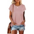 thumbnail image 1 of Uaswgudfs Womens Summer Tops Spring T Shirts Business Casual Dressy Basic Tee Cute Trendy Outfits Fashion Clothes 2025, 1 of 9
