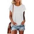 thumbnail image 1 of Uaswgudfs Womens Summer Tops Spring T Shirts Business Casual Dressy Basic Tee Cute Trendy Outfits Fashion Clothes 2025, 1 of 9