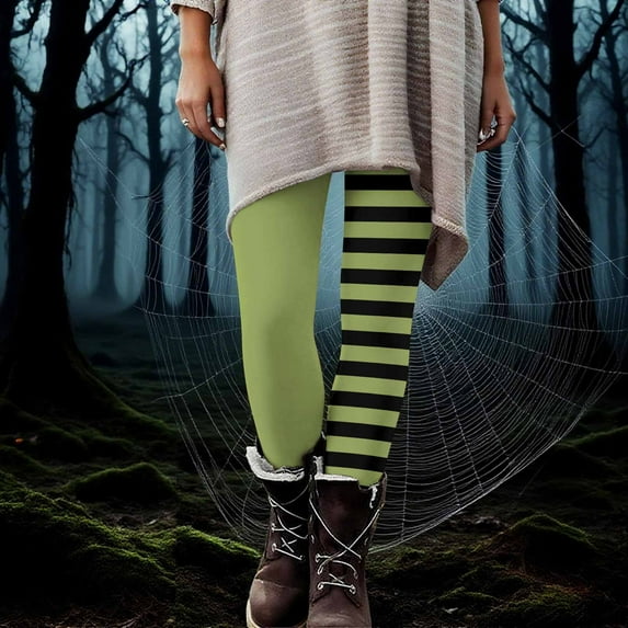 Uaswgudfs Yoga Leggings with Side Stripe Detail, Slim Fit, and Smooth Stretch Fabric for Active Wear Army Green M