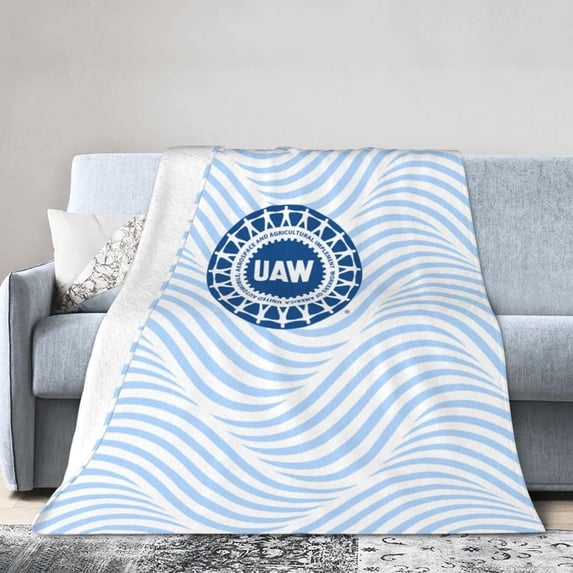 Uaw Region Fleece Blanket, Very Soft Microfiber Flannel Blanket for Couch Warm and Cozy for All Seasons