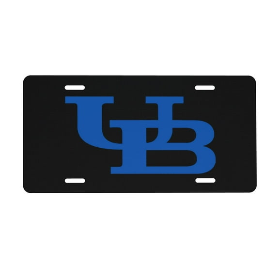 Ub University Logo License Plate 6x12 Inch Thickening Aluminum Metal Decorative License Plates, Universal Fit For Trucks, Suvs, Vehicles