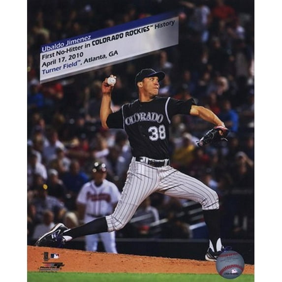 Ubaldo Jimenez 2010 No-Hitter Action Sports Photo