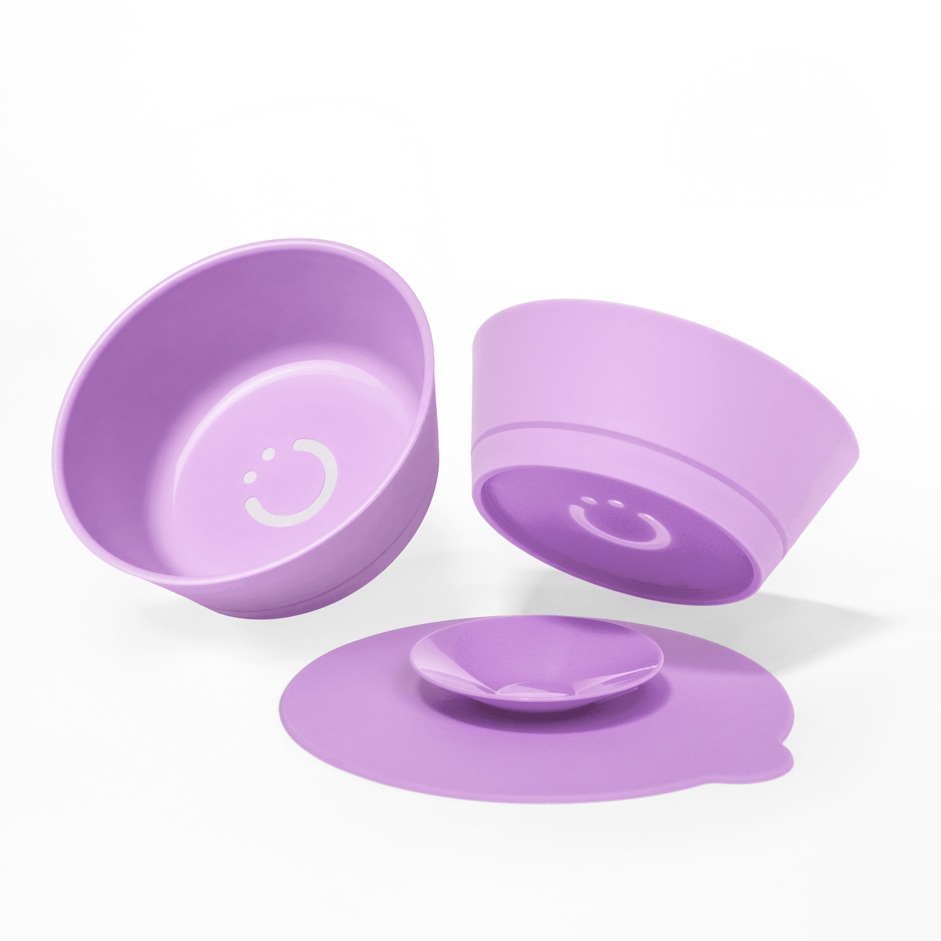 Ubbi Suction Bowls with Interchangeable Suction Base for Babies and Toddlers, 2 Pack, Smoothie Purple