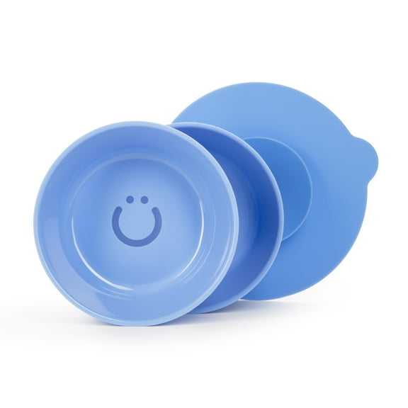 Ubbi Suction Bowls with Interchangeable Suction Base for Babies and Toddlers, 2 Pack, Polaris Blue