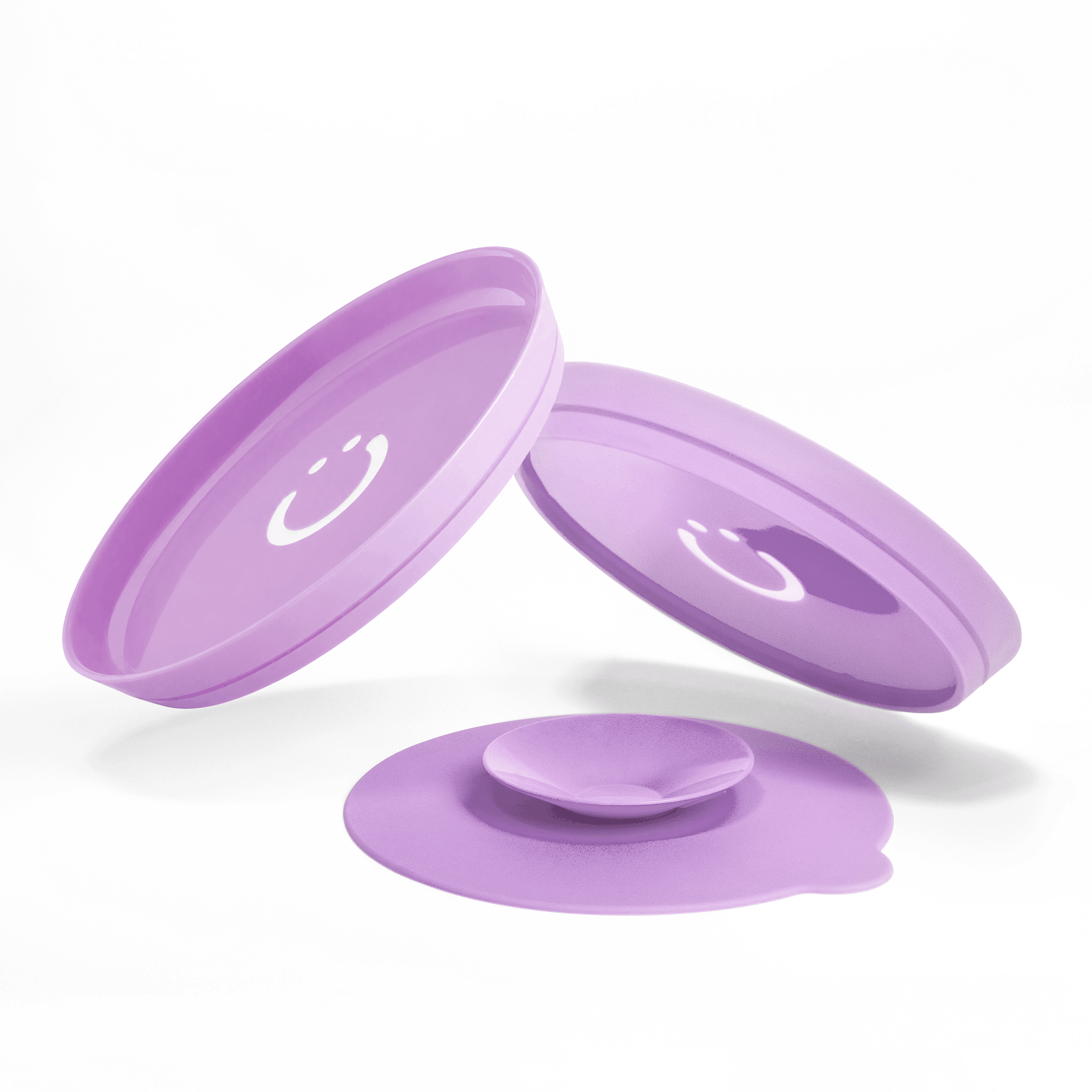 Ubbi Suction Plate Set with Interchangeable Suction Base for Babies and Toddlers, 2 Pack, Smoothie Purple