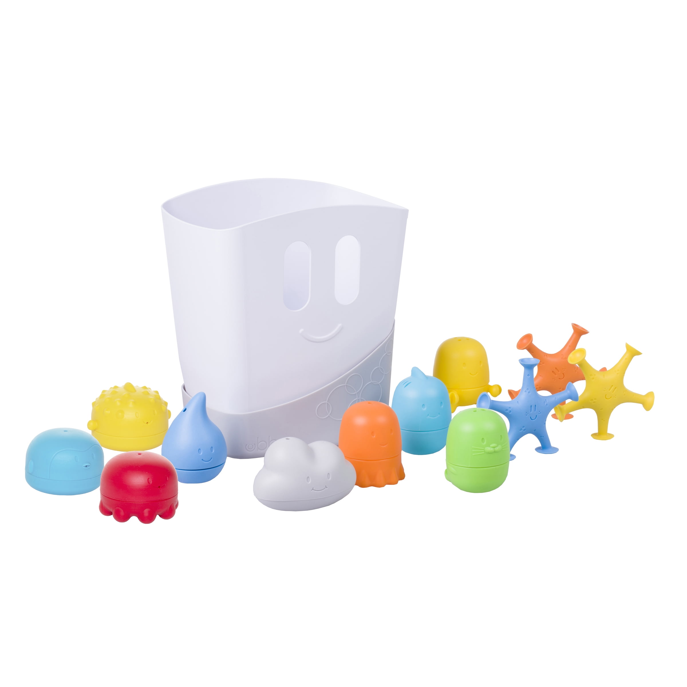 Ubbi Baby Bath Toy Gift Set, Includes Toy Drying Bin & 12 Bath Toys ...