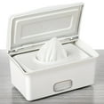 thumbnail image 1 of Ubbi Baby Wipes Dispenser Features Weighted Plate & Secure Seal, Diapering Essential, White 1 Count, 1 of 5