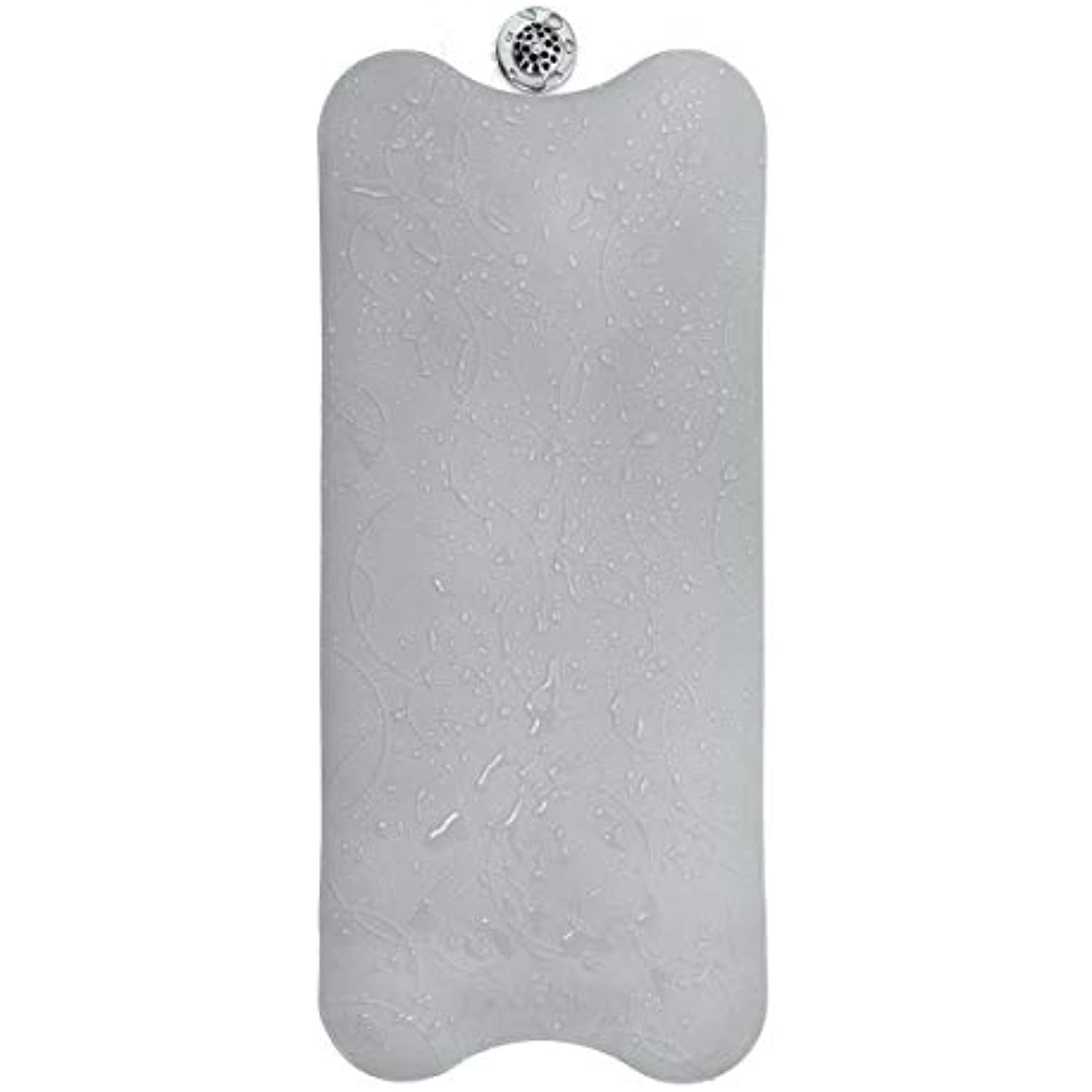 Soft Cushioned Non-Slip Gray Bath Mat for Baby with Suction Cups