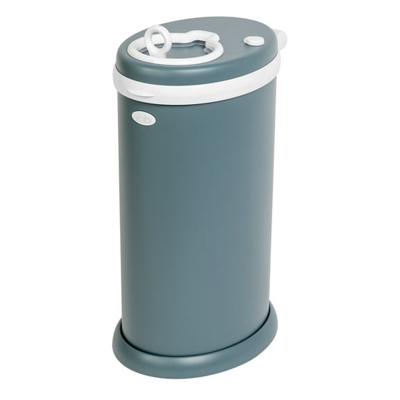 Ubbi Odor Locking Steel Diaper Pail, Baby Registry Must-Have, Open Water