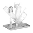 thumbnail interactive-video image 1 of Ubbi On-The-Go Drying Rack and Brush Set, Includes Travel Case and Bottle Brush for Compact Storage, Holds up to 8 Bottles, Gray, 1 of 7