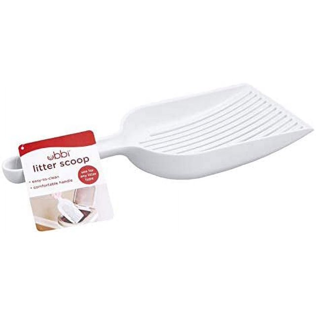 Ubbi Pet Litter Scoop, Cat Litter Waste Scoop, White