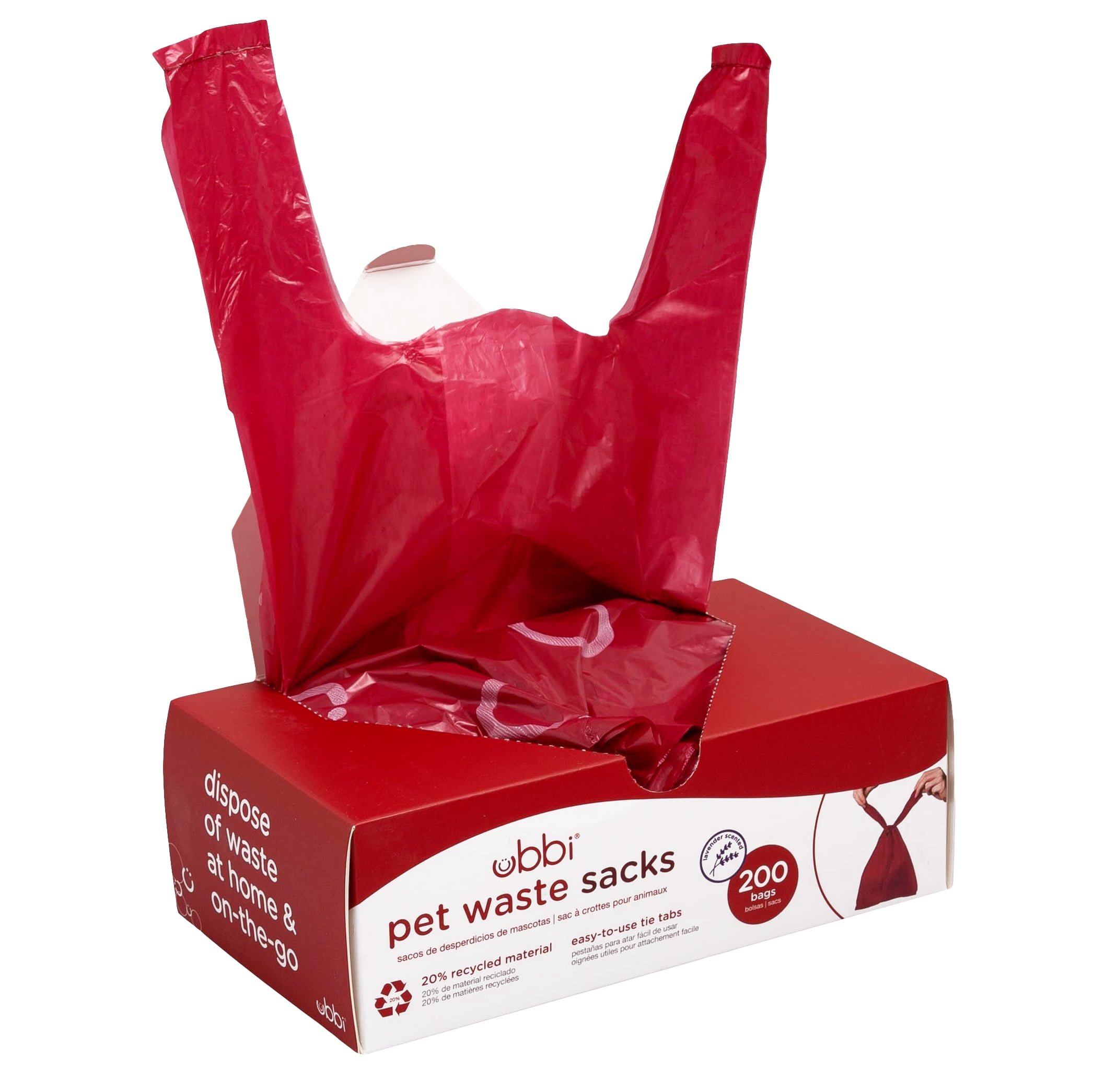 Ubbi Pet Waste Sacks, Lavender Scented Cat Litter Disposal Bags, Leak