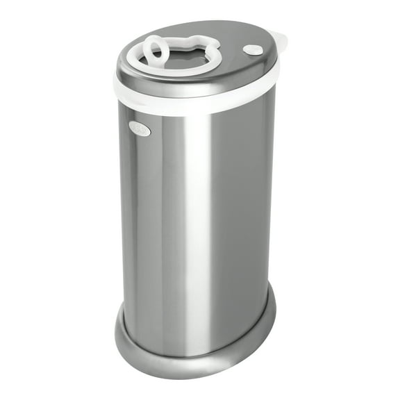 Ubbi Stainless Steel Diaper Pail, Odor Locking, No Special Bag Required, Award-Winning, Registry Must-Have, Chrome