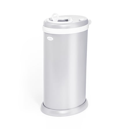 Ubbi Stainless Steel Diaper Pail, Odor Locking, No Special Bag Required, Award-Winning, Registry Must-Have, Gray