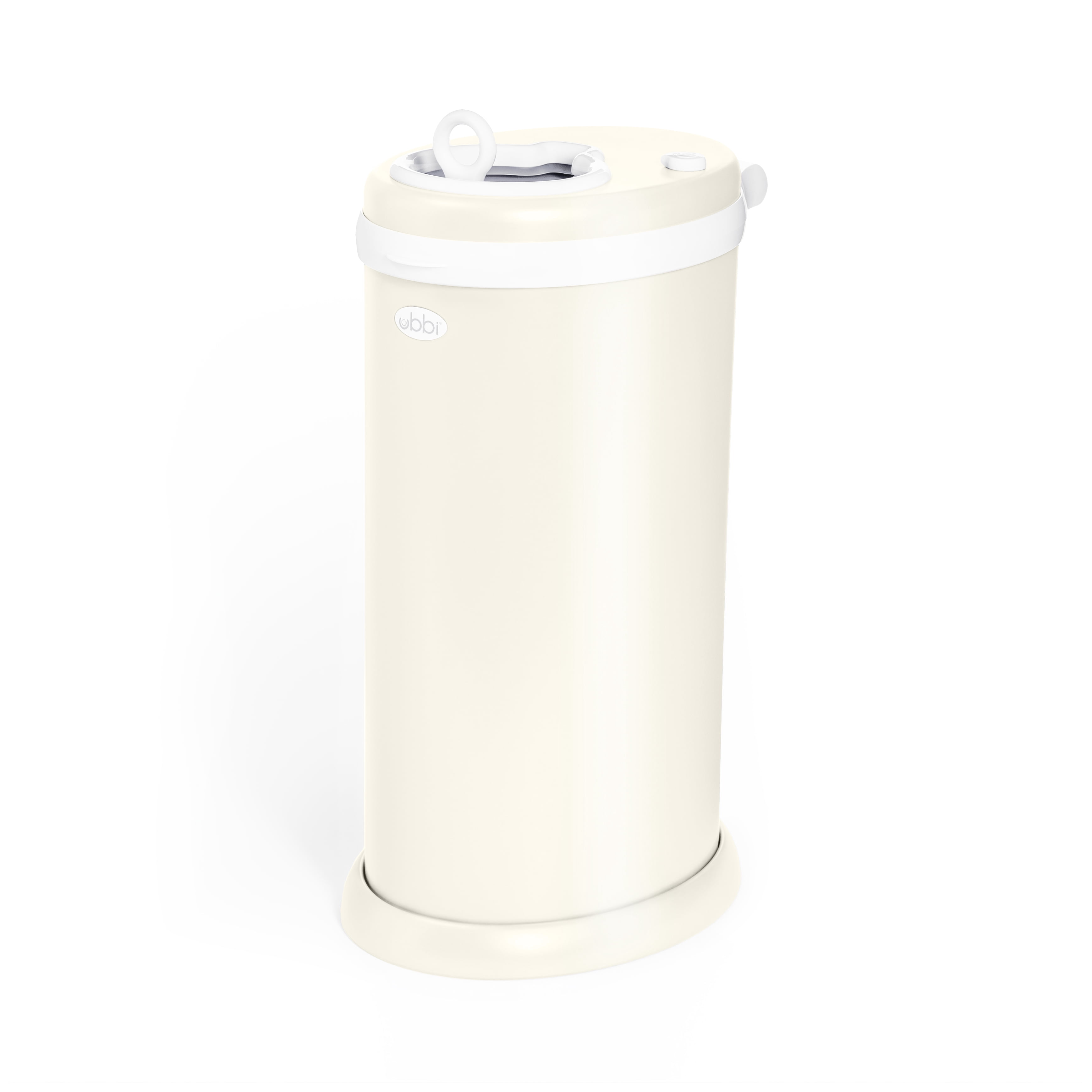 Ubbi Stainless Steel Diaper Pail, Odor Locking, No Special Bag Required, Award-Winning, Registry Must-Have, Ivory