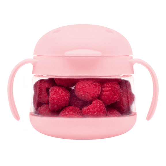 Ubbi Tweat Spill-Proof Snack Container for Toddlers & Kids, BPA-Free, Blush Pink