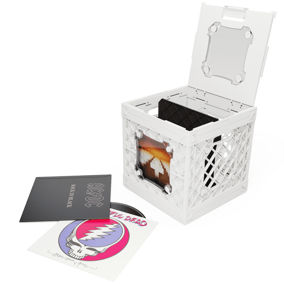 UbeCube CrateVinyl - Vinyl Record Storage Crate Modular Storage Cube with Divider and Transparent Panels