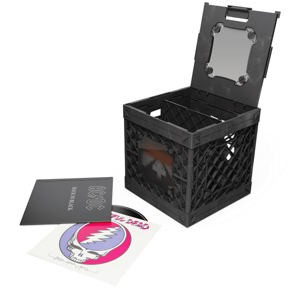 UbeCube CrateVinyl™ Stackable Vinyl Record Storage Cube with Divider and Transparent Panels