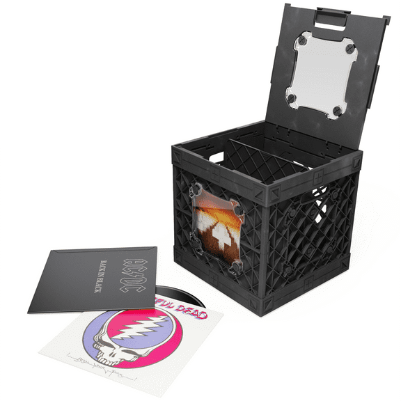 UbeCube CrateVinyl - Vinyl Record Storage Crate with Divider and Transparent Panels