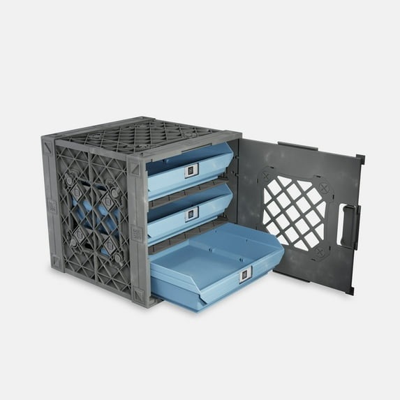 UbeCube Grabinet™ 1x3 - Crate with Three Large Storage Bins