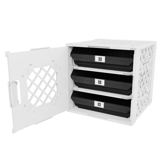 UbeCube Grabinet™ 1x3 - Crate with Three Large Storage Bins