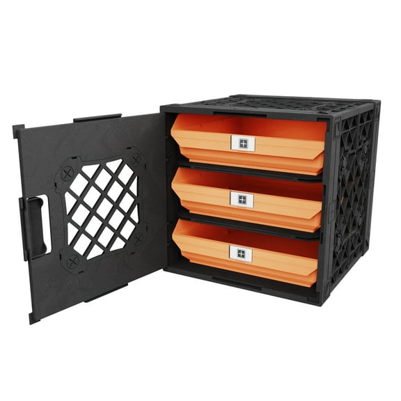 UbeCube Grabinet™ 1x3 - Crate with Three Large Storage Bins
