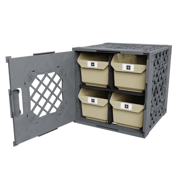UbeCube Grabinet™ 2x2 - Crate with Four Storage Bins