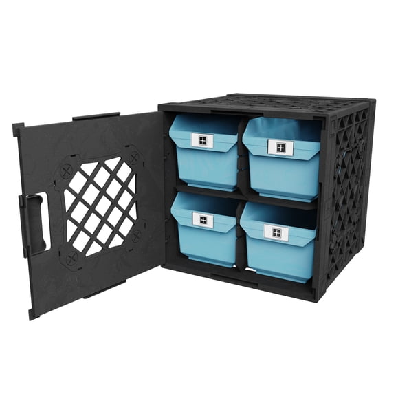 UbeCube Grabinet™ 2x2 Modular Storage Crate with Four Stackable Bins