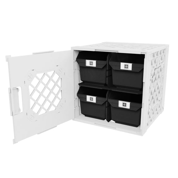 UbeCube Grabinetâ„¢ 2x2 - Crate with Four Storage Bins