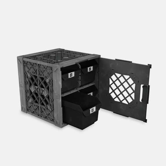UbeCube Grabinet™ 2x2 - Crate with Four Storage Bins