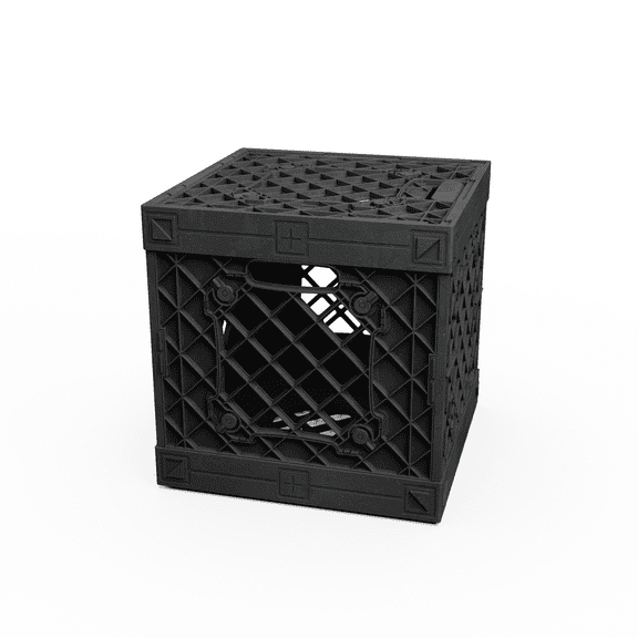 UbeCube Plastic Collapsible Modular Stackable Storage Crate, Small, Black