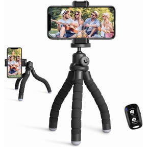 Ubeesize Phone Tripod, Portable and Flexible Tripods with Wireless Remote and Clip, Cell Phone Tripode Stand for Video Recording