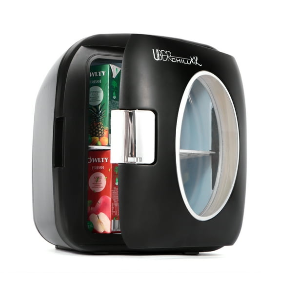 Uber Appliance Mini Fridge Retro Beverage Cooler & Warmer - Personal & Portable Refrigerator (9 Liters/0.32 Cu Ft)